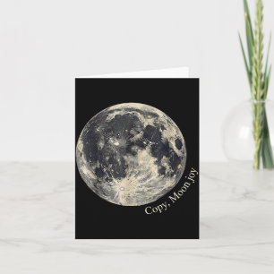 Cartão Citação Lunar Divertida Alegria da Lua Cópia Retro