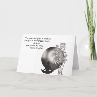 Cartão Citação motivacional de Yoga