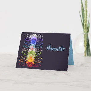 Cartão Citação Namaste Obrigado Chakra Flor Espiritual