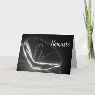Cartão Citação Namaste Obrigado Flor de Lótus Radiante