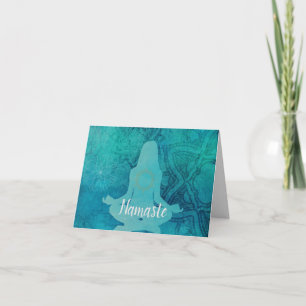 Cartão Citação Namaste Obrigado Meditação Zen Yoga