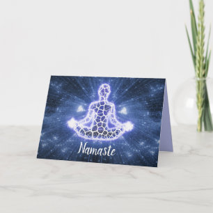 Cartão Citação Namaste Obrigado Yoga Meditação Metafísica