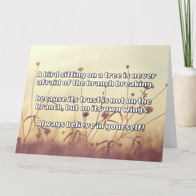 Cartão Citação Positiva de Encorajamento Empath (Frente)