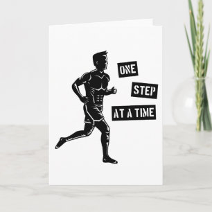 Cartão Citação Preta Motivacional de Corrida