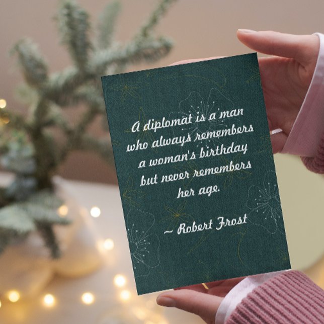 Cartão Citação - Um Diplomata é um homem que sempre se le (Criador carregado)