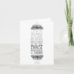 Cartão Citações de Darwin