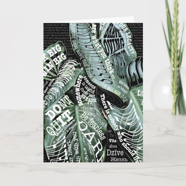 Cartão Citações de LIFE Motivacional Inspiracional (Frente)