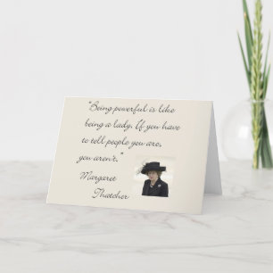 Cartão Citações de Margaret Thatcher "que são poderosas…