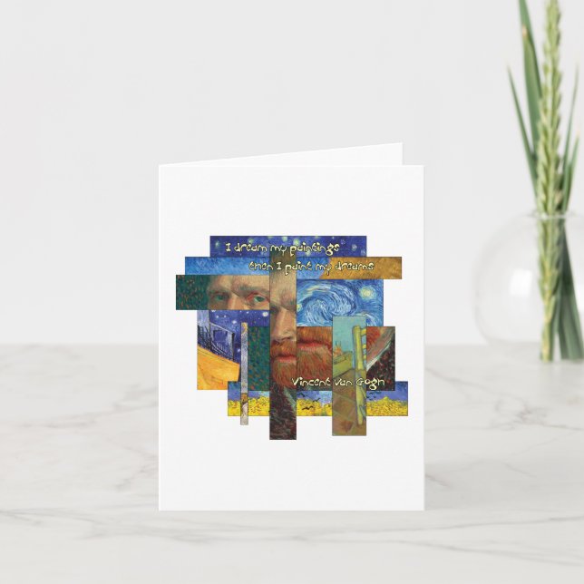 Cartão Citações dos sonhos de Van Gogh (Frente)