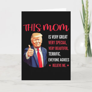 Cartão Citações Engraçadas de Trump Dia das Mães Esta Mãe