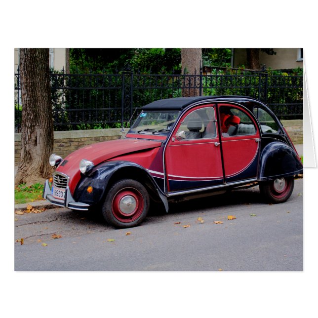 Cartão Citroen 2 CV Charleston (Frente horizontal)