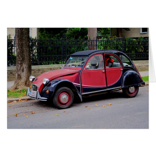 Cartão Citroen 2 CV Charleston (Frente horizontal)