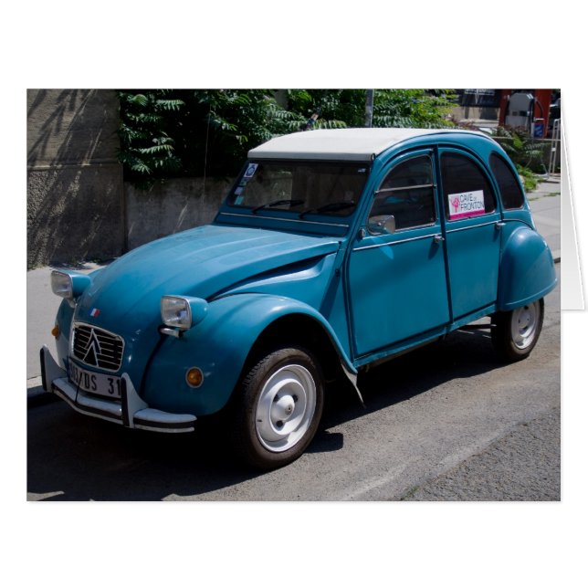 Cartão Citroën 2CV (Frente horizontal)