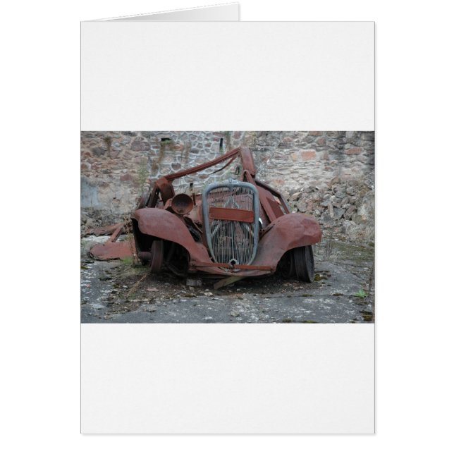 Cartão Citroen em Oradour França (Frente)