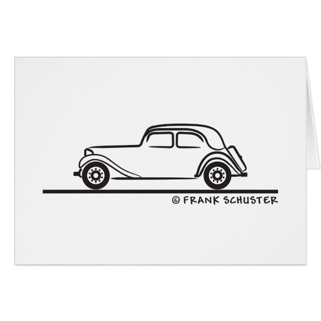 Cartão Citroën Traction Avant 15 (Frente Horizontal)