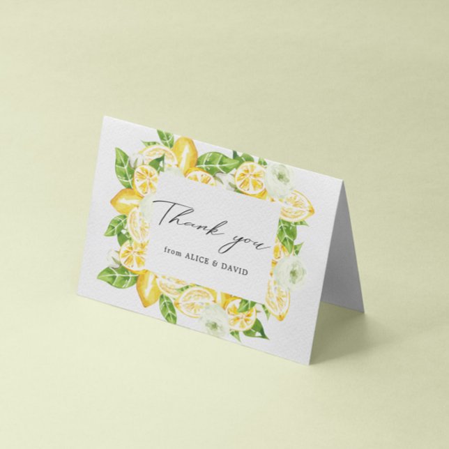 Cartão citrus lemon tree thank you card (Criador carregado)