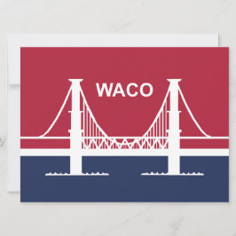 Cartão City Flag of Waco (Texas, EUA)