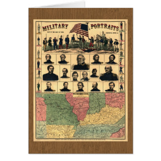 Cartão Civil War Border Military Portraits 1861, Restored