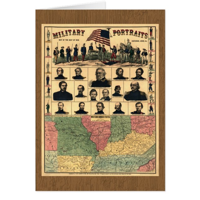 Cartão Civil War Border Military Portraits 1861, Restored (Frente)