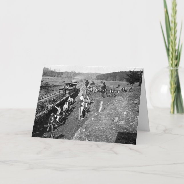 Cartão Civil War Railroad at Clifton, Virginia, 1863 (Frente)