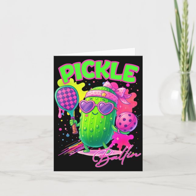 Cartão Ckle Ballin Cute Ckleball Women Girls Ckleball Lov (Frente)