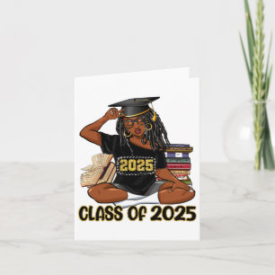 Cartão Cl De 2025 African American Girl Gradu