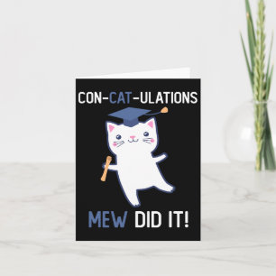 Cartão Cl De 2025 Mew Fez O Graduação Do Formando Cat Lov