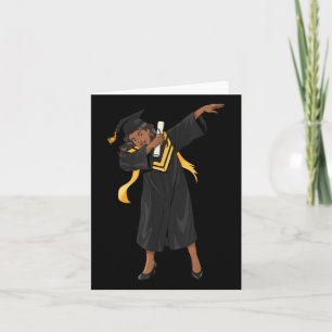 Cartão Cl De Dabbing Da Graduação De Formandos Negra De 2