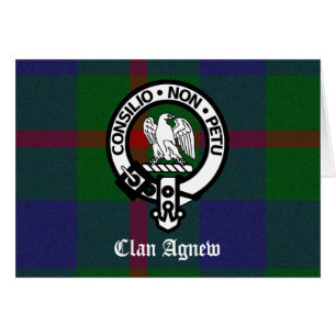 Cartão Clan Agnew Tartan Crest