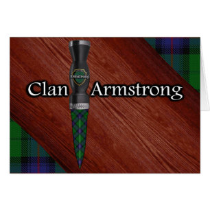 Cartão Clan Armstrong Tartan Sgian Dubh Blade