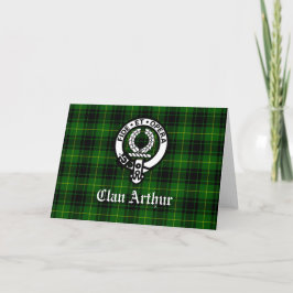 Cartão Clan Arthur / MacArthur Crest e Tartan