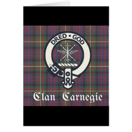 Cartão Clan Carnegie Crest Tartan