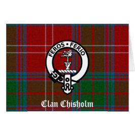 Cartão Clan Chisholm Tartan & Crest Crachá