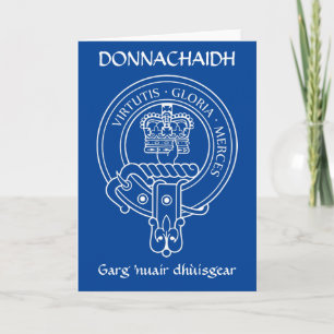 Cartão Clan Donnachaidh (Robertson) Crest & War Cry