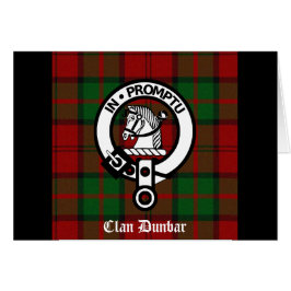 Cartão Clan Dunbar Tartan & Crest Crachá