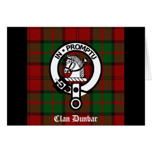 Cartão Clan Dunbar Tartan & Crest Crachá