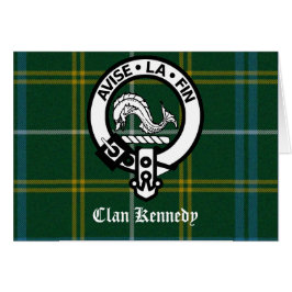Cartão Clan Kennedy Crest Tartan