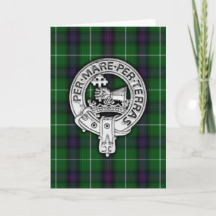 Cartão Clan MacDonald do Isles Crest & Tartan