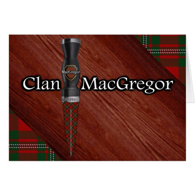 Cartão Clan MacGregor Tartan Sgian Dubh Blade (Frente Horizontal)
