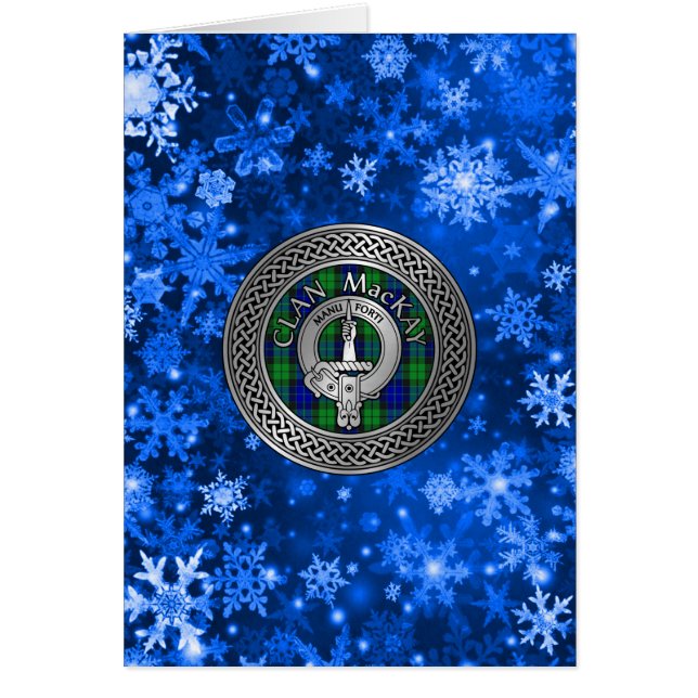 Cartão Clan MacKay Crest & Tartan Knot (Frente)