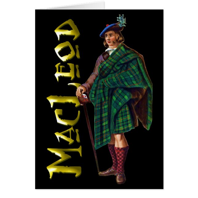 Cartão Clan MacLeod Highland Dream (Frente)