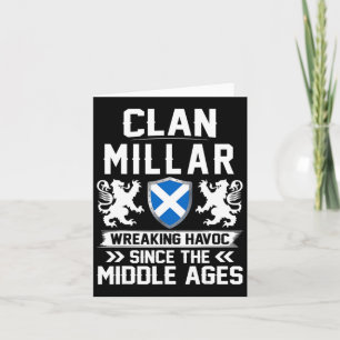 Cartão Clan Millar Scottish Family Scotland Dia de as mãe