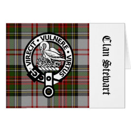 Cartão Clan Stewart Crest & Tartan