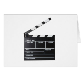 Cartão clapperboard do filme de filme