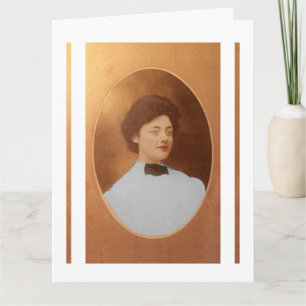 Cartão Clara Sage Talla Johnson retrato de 1909 arte fino