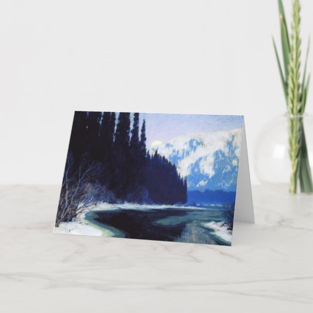 Cartão Clarence Gagnon - Uma Corrente Silenciosa do Norte (Frente)