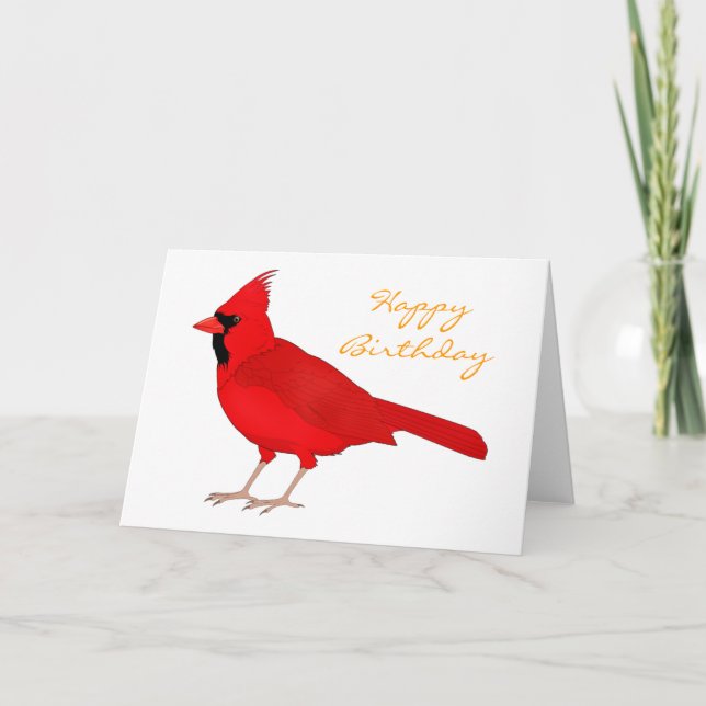 Cartão Claret Cardinal Birthday (Frente)