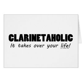 Cartão Clarinetaholic Life