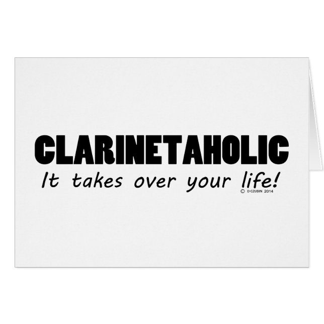 Cartão Clarinetaholic Life (Frente Horizontal)