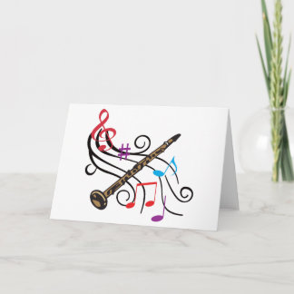 Cartão Clarinete com música